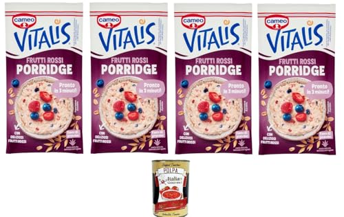 C.Vitalis Porridge mit Haferflocken und leckeren roten Früchten 4x53g+ Italian Gourmet polpa 400g von Italian Gourmet E.R.