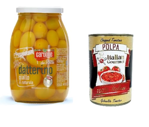 CARBONE – Datterino Giallo naturale Natürlicher gelber Datterino 1kg + Italian Gourmet polpa 400g von Italian Gourmet E.R.