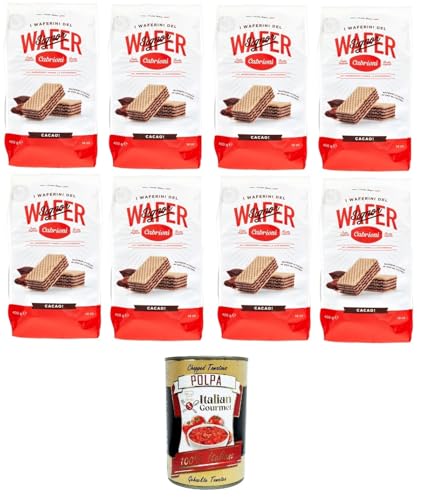 Cabrioni i waferini del signor cabrioni wafer cacao! Mr. Cabrionis Waffeln Kakaowaffeln! 8x400gr + Italian Gourmet polpa 400g von Italian Gourmet E.R.