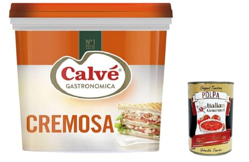 Calvè Cremige gastronomische Mayonnaise 5 kg Eimer + Italian Gourmet polpa 400g von Italian Gourmet E.R.