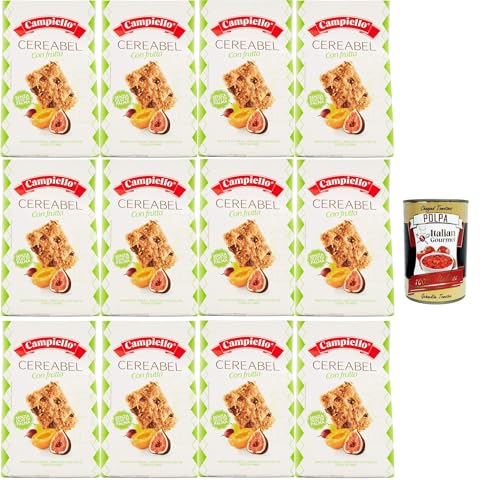 Campiello Cereabel biscotti frollini ai cereali con frutta senza olio di palma Cereabel Müsli-Mürbteigkekse mit Früchten ohne Palmöl 12x220 gr+ Italian Gourmet polpa 400g von Italian Gourmet E.R.