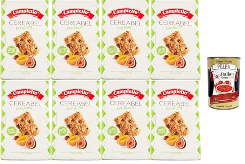 Campiello Cereabel biscotti frollini ai cereali con frutta senza olio di palma Cereabel Müsli-Mürbteigkekse mit Früchten ohne Palmöl 8x220 gr+ Italian Gourmet polpa 400g von Italian Gourmet E.R.