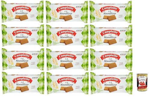 Campiello Novellino integrale, Kekse mit Vollkornmehl, 12x 360g Kuchen Butterkeks + Italian Gourmet polpa 400g von Italian Gourmet E.R.