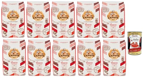 Caputo Cuoco, weicher Weizenmehl Mehl "00" Chef's Flour, Pizza Mehl mit elastischen und resistenten Gluten für erhebliche Teig, 10x 1 kg + Italian Gourmet polpa 400g von Italian Gourmet E.R.