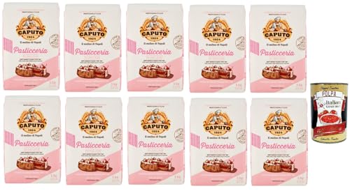 Caputo Pasticceria "00" weicher Weizenmehl, Ideal Mehl für die Herstellung von Gebäck, Torten, Schwammkuchen und Backkuchen, 10x 1 kg Italian Gourmet polpa 400g von Italian Gourmet E.R.