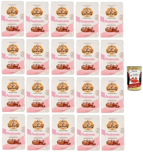 Caputo Pasticceria "00" weicher Weizenmehl, Ideal Mehl für die Herstellung von Gebäck, Torten, Schwammkuchen und Backkuchen, 20x 1 kg Italian Gourmet polpa 400g von Italian Gourmet E.R.