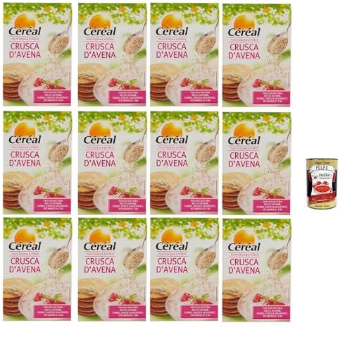 Céréal Crusca D’Avena, Haferbran, Proteinquelle, reich an Ballaststoffen, optimal zum Frühstück und Pfannkuchen, um den Darmbohrloch zu fördern 12x 400 g + Italian Gourmet polpa 400g von Italian Gourmet E.R.