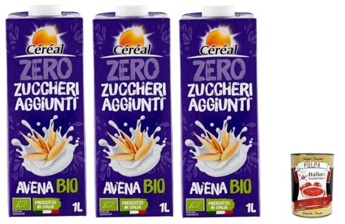 Céréal- bevanda vegetale Avena Haferdrink Ohne Zuckerzusatz 3x 1lt+ Italian Gourmet polpa 400g von Italian Gourmet E.R.