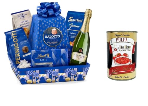 Cesto regalo Natale Weihnachtsgeschenkkorb Smeraldo 7 Stück + Italian Gourmet polpa 400g von Italian Gourmet E.R.