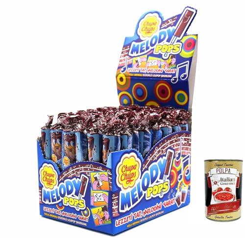 Chupa Chups Lollipops Cola Flavor Melody Pops 48pcx15g + Italian Gourmet polpa 400g von Italian Gourmet E.R.