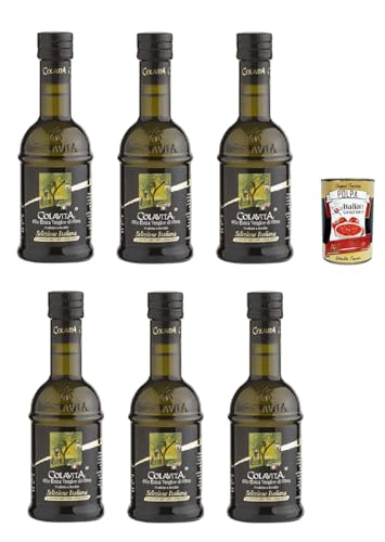 Colavita Olio Extra Vergine Di Oliva Selezione Italiana 6x 250ml, Natives Olivenöl extra 100% italienisch + Italian Gourmet polpa 400g von Italian Gourmet E.R.