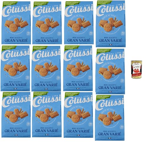 Colussi Gran varie', Mini biscotti, Oswego, Petit, Frühstück Miniaturkekse, butter kekse, biscuits 12x 650g + Italian Gourmet polpa 400g von Italian Gourmet E.R.