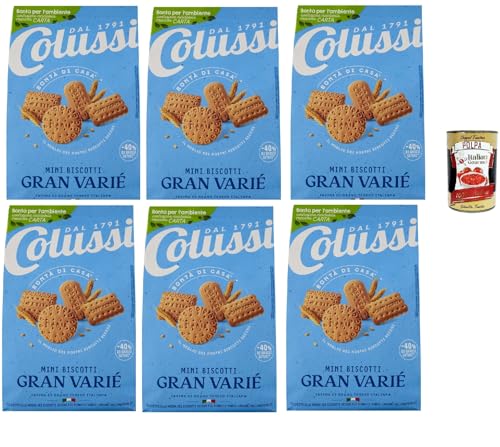 Colussi Gran varie', Mini biscotti, Oswego, Petit, Frühstück Miniaturkekse, butter kekse, biscuits 6x 650g + Italian Gourmet polpa 400g von Italian Gourmet E.R.