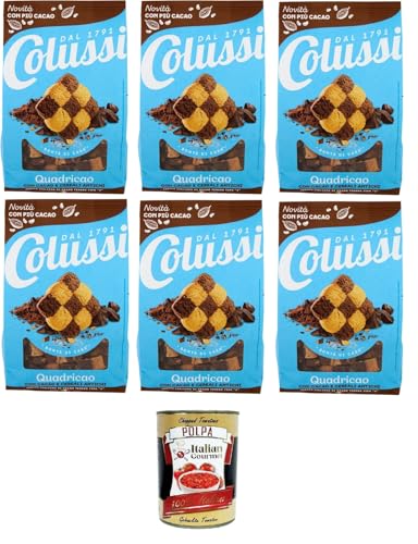 Colussi Quadricao Biscotti con Cacao e Cereali Antichi Kekse mit Kakao und altem Getreide 6x450 g+ Italian Gourmet polpa 400g von Italian Gourmet E.R.