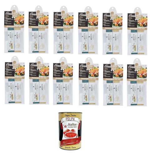 CondiAmo Italiano- Einzeldosis-Gewürz , 12 Packungen + Italian Gourmet Polpa di Pomodoro 400g von Italian Gourmet E.R.