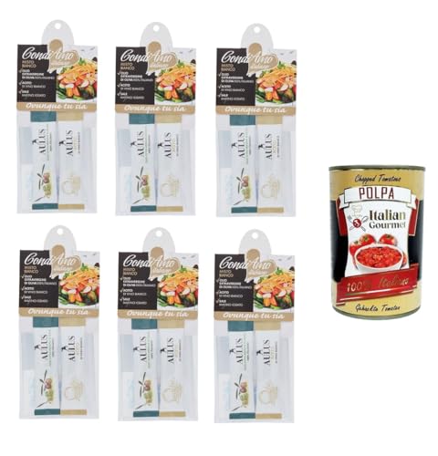 CondiAmo Italiano- Einzeldosis-Gewürz , 6 Packungen + Italian Gourmet Polpa di Pomodoro 400g von Italian Gourmet E.R.