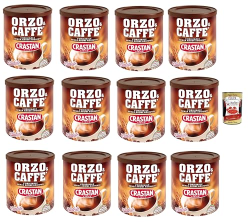 Crastan, Orzo & Caffè, Preparato Solubile, Gerste und Kaffee, Löslich vorbereitet, Gerste Getreidekaffee Kaffee 12x 120g + Italian Gourmet polpa 400g von Italian Gourmet E.R.