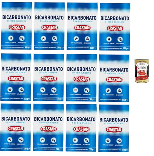 Crastan Bicarbonato di sodio purissimo reines Natriumbicarbonat für den Heimgebrauch und für Lebensmittel 12x 500g + Italian Gourmet polpa 400g von Italian Gourmet E.R.