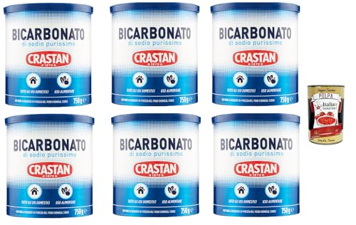 Crastan Bicarbonato di sodio purissimo reines Natriumbicarbonat für den Heimgebrauch und für Lebensmittel 6x 750g + Italian Gourmet polpa 400g von Italian Gourmet E.R.