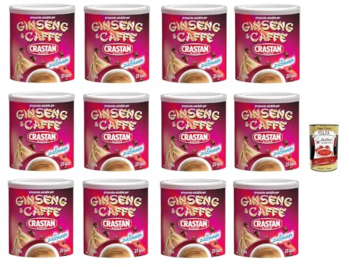 Crastan Ginseng e caffe' solubile, ungesüßt Instant Ginseng & Kaffee Drink 12x (200 gr 25 Tassen) Original aus Italien! + Italian Gourmet polpa 400g von Italian Gourmet E.R.