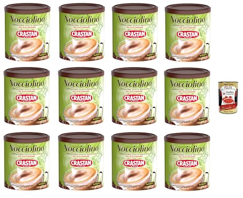 Crastan Nocciolino, Cappuccino Solubile Gusto Nocciola, Cappuccino löslicher Haselnussgeschmack 12x 150g + Italian Gourmet polpa 400g von Italian Gourmet E.R.