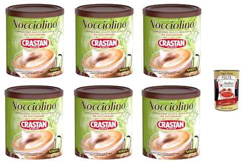 Crastan Nocciolino, Cappuccino Solubile Gusto Nocciola, Cappuccino löslicher Haselnussgeschmack 6x 150g + Italian Gourmet polpa 400g von Italian Gourmet E.R.