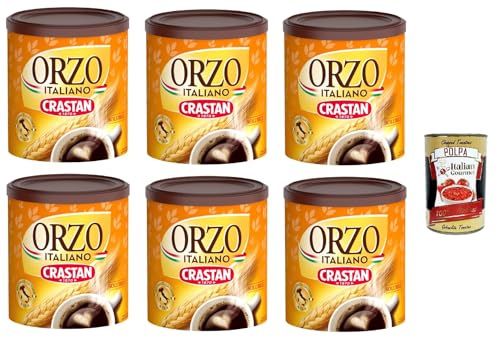 Crastan Orzo 100% italien Instant lösliche Gerste Getreidekaffee Kaffee 6x 120gr + Italian Gourmet polpa 400g von Italian Gourmet E.R.