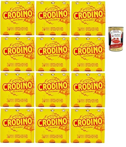 Crodino aperitivo biondo, 36x 175 ml, alkoholfreier Aperitif bitter, Italienischer nicht -alkoholischer Aperitif bereit zu trinken + Italian Gourmet polpa 400g von Italian Gourmet E.R.