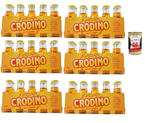 Crodino aperitivo biondo, 60x 100 ml, alkoholfreier Aperitif bitter, Italienischer nicht -alkoholischer Aperitif bereit zu trinken + Italian Gourmet polpa 400g von Italian Gourmet E.R.