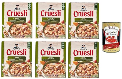 Cruesli Frutta Knusprige Getreideflocken mit Fruchtmischung 6x375gr + Italian Gourmet polpa 400g von Italian Gourmet E.R.