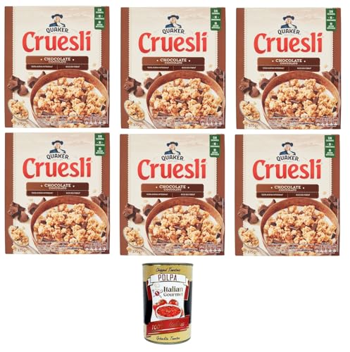 Cruesli Knusprige Getreideflocken mit Schokolade, 6x375 g + Italian Gourmet polpa 400g von Italian Gourmet E.R.