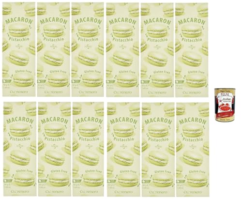 Cuorenero Macaron Pistacchio, gluten frei, gluten free, Kosher, Macaron Pistaziencreme 12x 42g + Italian Gourmet polpa 400g von Italian Gourmet E.R.