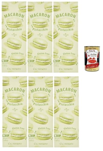 Cuorenero Macaron Pistacchio, gluten frei, gluten free, Kosher, Macaron Pistaziencreme 6x 42g + Italian Gourmet polpa 400g von Italian Gourmet E.R.