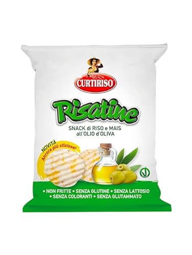 Curtiriso Risatine Reis- und Mais Snacks mit Olivenöl Salziger Snack 30g von Italian Gourmet E.R.