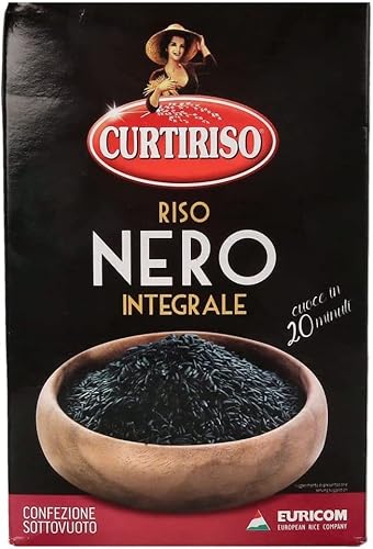 Curtiriso Riso Nero Integrale Schwarzer Vollkornreis Reis 500g Vakuumverpackung Es kocht in 20 Minuten von Italian Gourmet E.R.