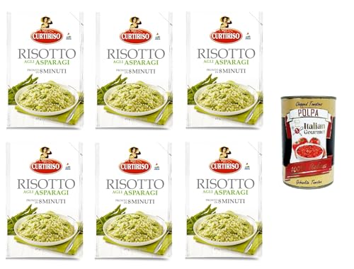 Curtiriso Risotto agli Asparagi Spargelrisotto ist in 8 Minuten fertig 6x 175gr + Italian gourmet polpa 400g von Italian Gourmet E.R.