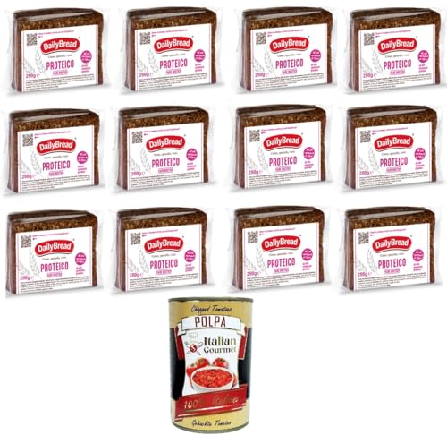 DailyBread Pan Proteico Rustico Rustikales Proteinbrot 12x250gr + Italian Gourmet polpa 400g von Italian Gourmet E.R.