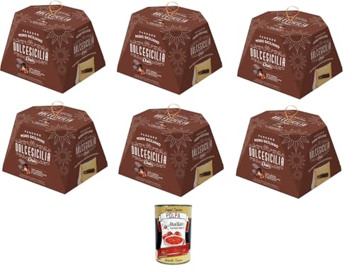 Dais Pandoro Moro Siciliano Con cioccolato e nocciola Pandoro Moro Siciliano Mit Schokolade und Haselnuss 6x750gr + Italian gourmet polpa 400g von Italian Gourmet E.R.