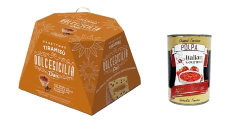 Dais Panettone „Tiramisù“ Mit Tiramisu-Creme und dunklen Schokoladenstückchen 750g+ Italian Gourmet polpa 400g von Italian Gourmet E.R.