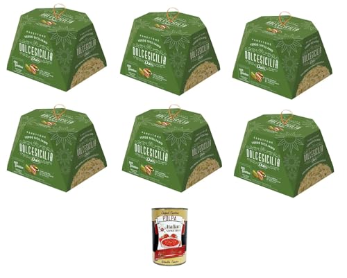 Dais Panettone Dolcesicilia Verde Siciliano Mit sizilianischer Pistaziencreme 6x800g+ Italian Gourmet polpa 400g von Italian Gourmet E.R.