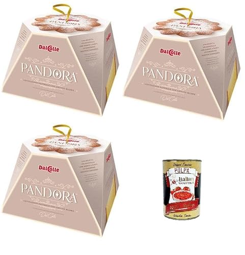 Dal Colle Pandoro Classico Natürlicher Sauerteig mit Mutterhefe 3x750gr + Italian Gourmet polpa 400g von Italian Gourmet E.R.