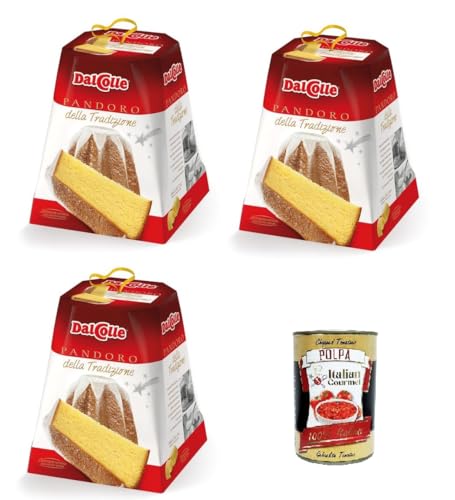 Dal Colle Pandoro della Tradizione Pandoro der Tradition 3x 750gr + Italian Gourmet polpa 400g von Italian Gourmet E.R.