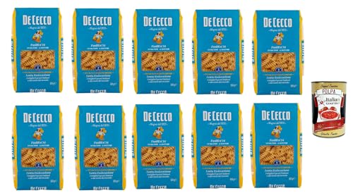 De Cecco Fusilli N°34, 100% Italienisch Pasta Nudeln 10x 500g + Italian Gourmet Polpa 400g von Italian Gourmet E.R.