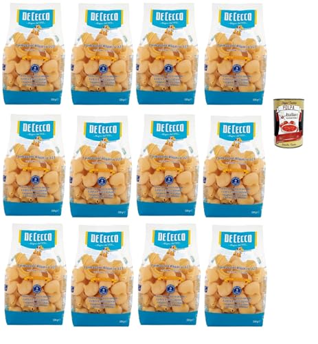 De Cecco Le Specialità Lumaconi Rigati N°123, 100% Italienisch Pasta Nudeln 12x 500g + Italian Gourmet Polpa 400g von Italian Gourmet E.R.