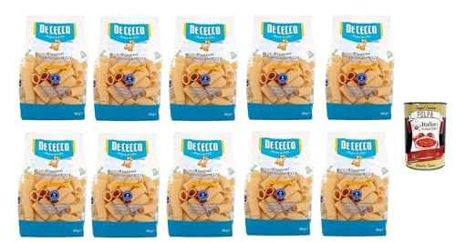 De Cecco Le Specialità Rigatoni Napoletani N°124, 100% Italienisch Pasta Nudeln 10x 500g + Italian Gourmet Polpa 400g von Italian Gourmet E.R.