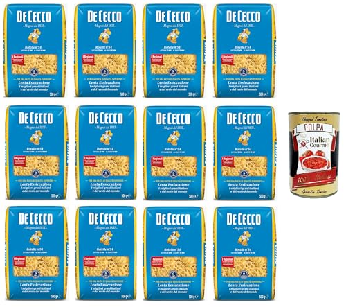 De Cecco Rotelle n° 54, Pasta di semola di grano duro Nudeln aus Hartweizengrieß 12x500gr+ Italian Gourmet polpa 400g von Italian Gourmet E.R.