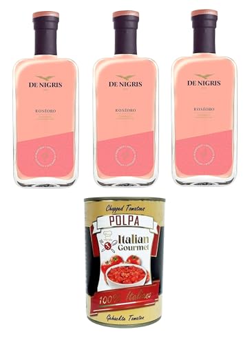 De Nigris Excellence Line - Roseoro süßer Rotweinessig 8,5 Oz 3x250 ml | mit Balsamico-Essig aus Modena, Italien, süß-saures Gewürz | Gealtert + Italian Gourmet polpa 400g von Italian Gourmet E.R.