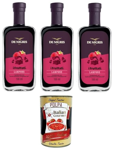 De Nigris- I Fruttati Lampone Die fruchtigen Himbeeren 3x100ml+ Italian Gourmet polpa 400g von Italian Gourmet E.R.