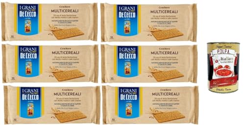 De cecco Crakers Multicereali Mehrkorncracker 6x250gr + Italian Gourmet polpa 400g von Italian Gourmet E.R.