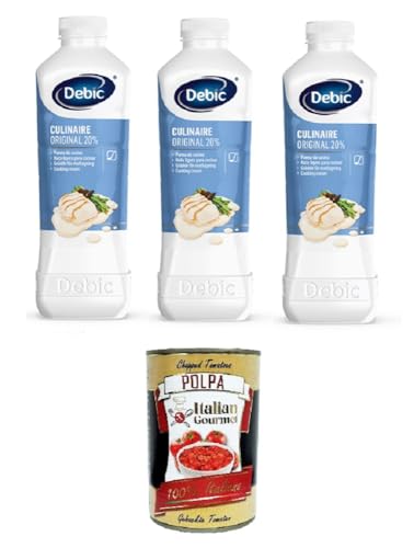 Debic Panna Culinaire Original 20% Kochsahne 3x 1lt + Italian Gourmet polpa 400g von Italian Gourmet E.R.